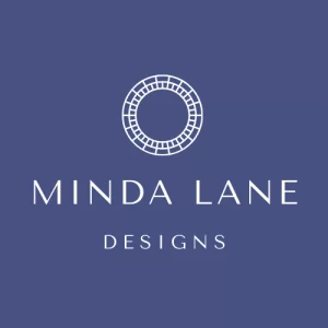 Unique handcrafted jewelry logo for Minda Lane Designs.